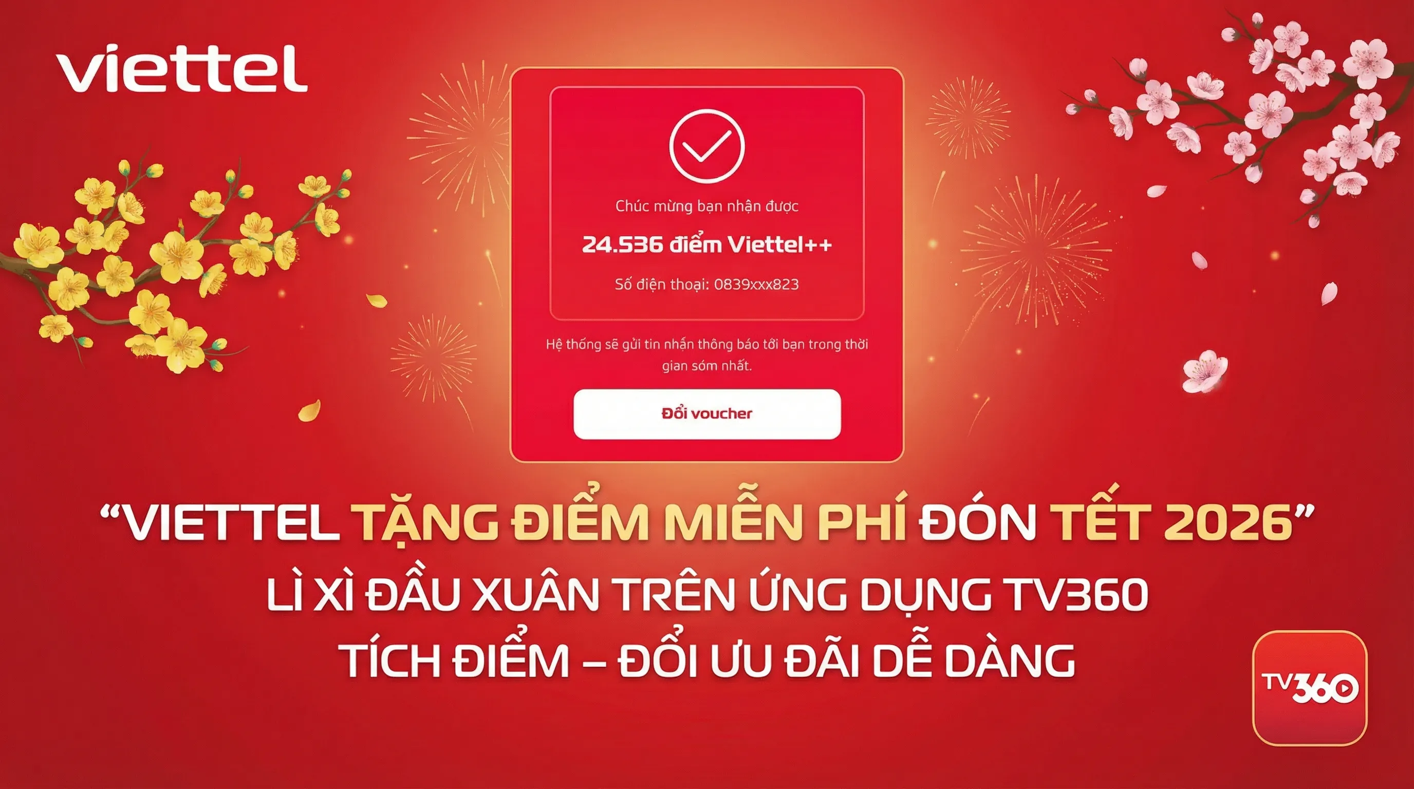 Viettel Offers Free Reward Points for Tet 2026 – How to Receive Lucky Money on TV360